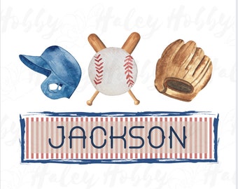 Baseball Monogram boys t-shirt design Watercolor Shirt PNG, Heat Press, Digital Download, Sublimation Download,Instant Download Waterslide