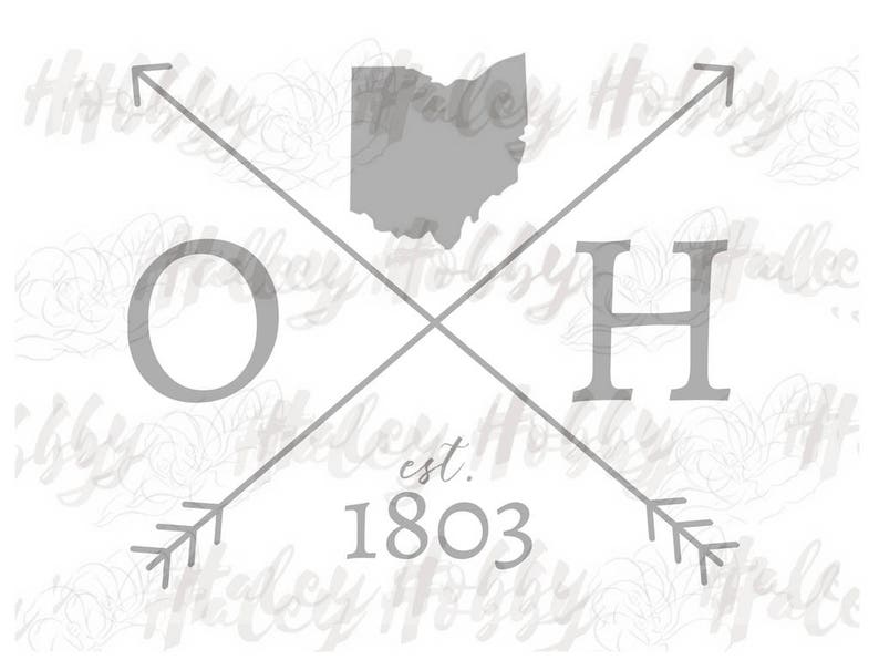 Download Ohio Silhouette file shirt DXF SVG cut file silhouette digital | Etsy