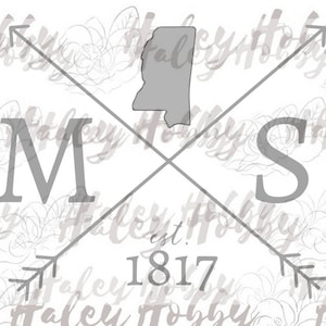 Chemise de fichier Mississippi Silhouette DXF SVG coupe fichier numérique de silhouette