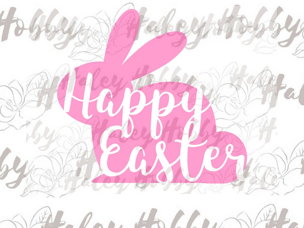 Download Happy Easter Bunny Sign SVG Easter Cut File Digital ...
