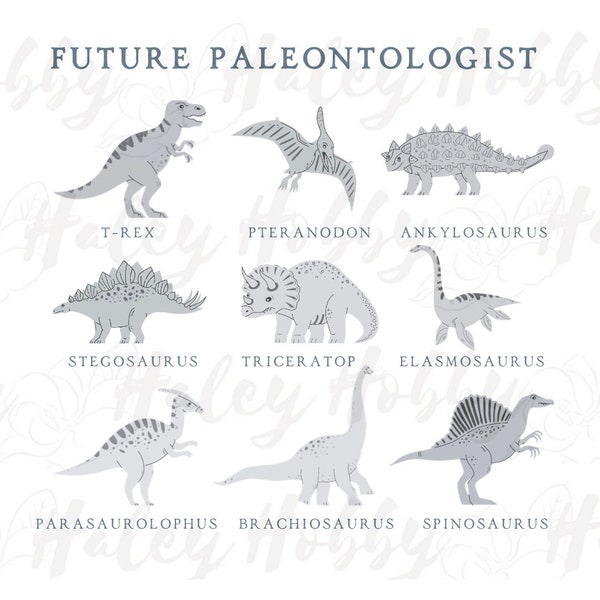 Dinosaur Future Paleontologist Boy Girl Shirt 2 Sided Set PNG, Heat Press, Digital Download, Sublimation Download, Instant Download
