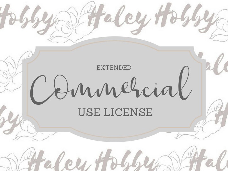 Extended Commercial Use License Etsy