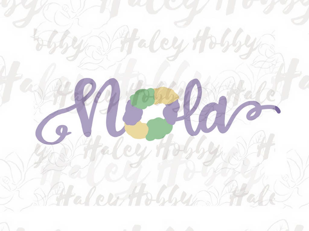 Download New Orleans Nola Png King Cake Mardi Gras Svg Dxf Silhouette Etsy