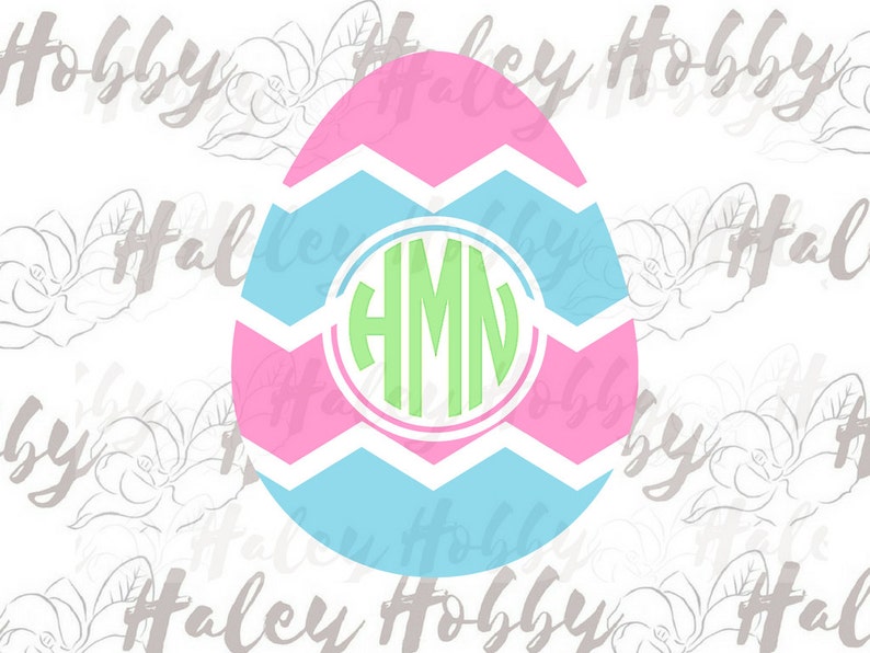 Download Easter Egg Monogram SVG Easter Cut File Digital Download | Etsy