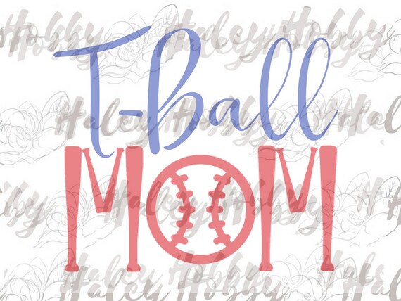 Download T-Ball Baseball Mom SVG DXF Cut File Digital Download | Etsy