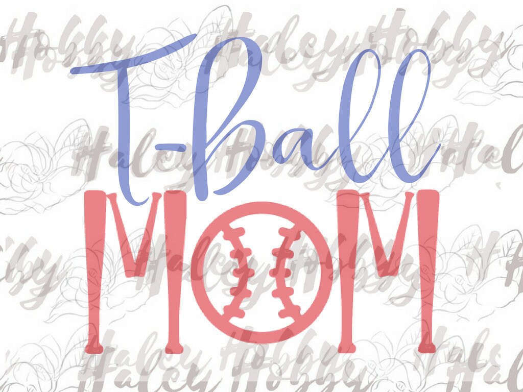 Download T-Ball Baseball Mom SVG DXF Cut File Digital Download | Etsy