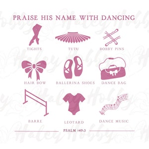 Girl shirt ballet dancing tutu shoes psalm 149 3 verse 2 sided t-shirt design r Shirt PNG, Heat Press, Digital Download, Sublimation