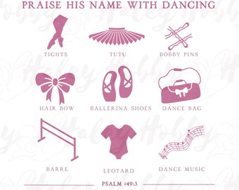 Girl shirt ballet dancing tutu shoes psalm 149 3 verse 2 sided t-shirt design r Shirt PNG, Heat Press, Digital Download, Sublimation