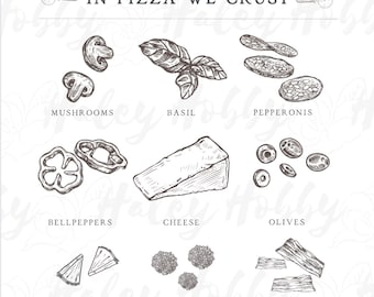 In Pizza We Crust Ingredients Circle of Life Pizza Boy Girl Shirt 2 Sided PNG, Heat Press, Digital Download, Sublimation Download