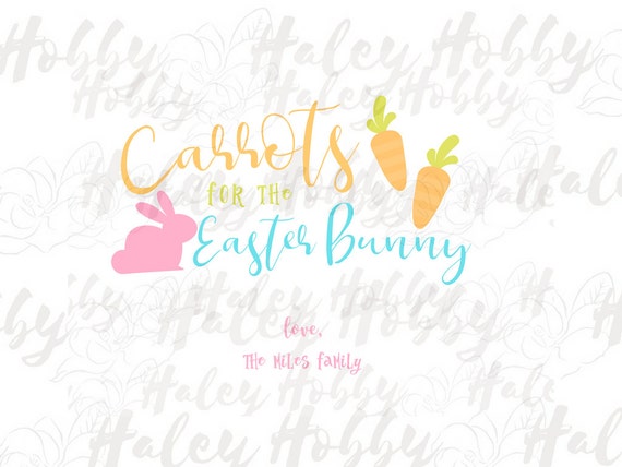 Carrots For The Easter Bunny Plate Svg Easter Cut File Digital Etsy