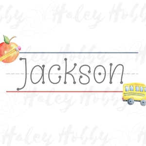 Back To School Kids Name Watercolor Shirt PNG, Heat Press, Digital Download, Sublimation Download,Instant Download Waterslide