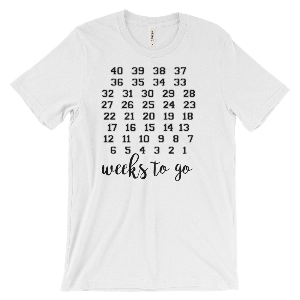 Pregnancy Countdown Shirt Baby Bump Shirt Pregnancy Etsy