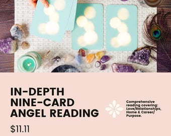 Leitura aprofundada de 9 cartas do anjo – Orientação espiritual personalizada em PDF
