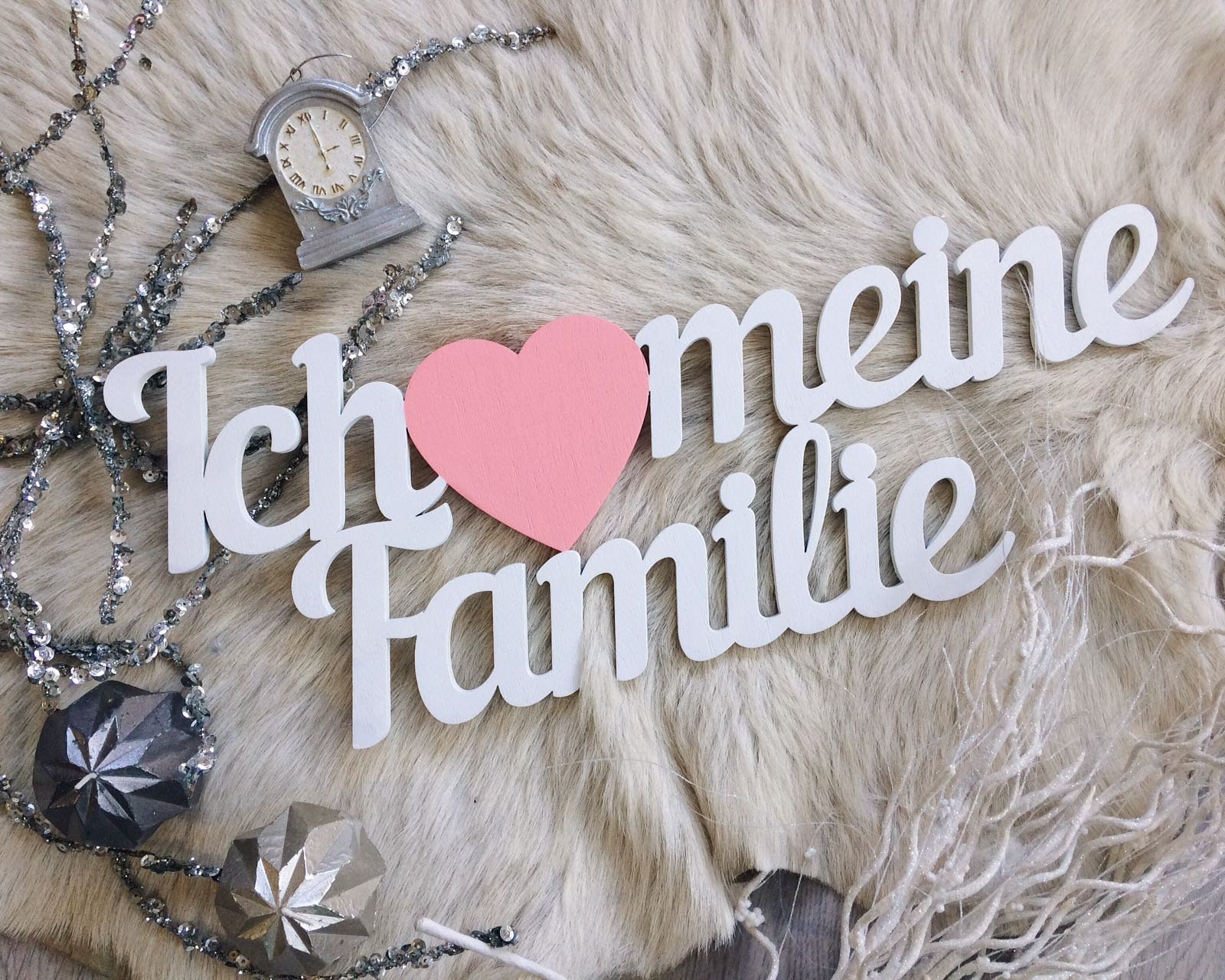 Holzschriftzug 'Ich liebe meine Familie ' Schild Etsy