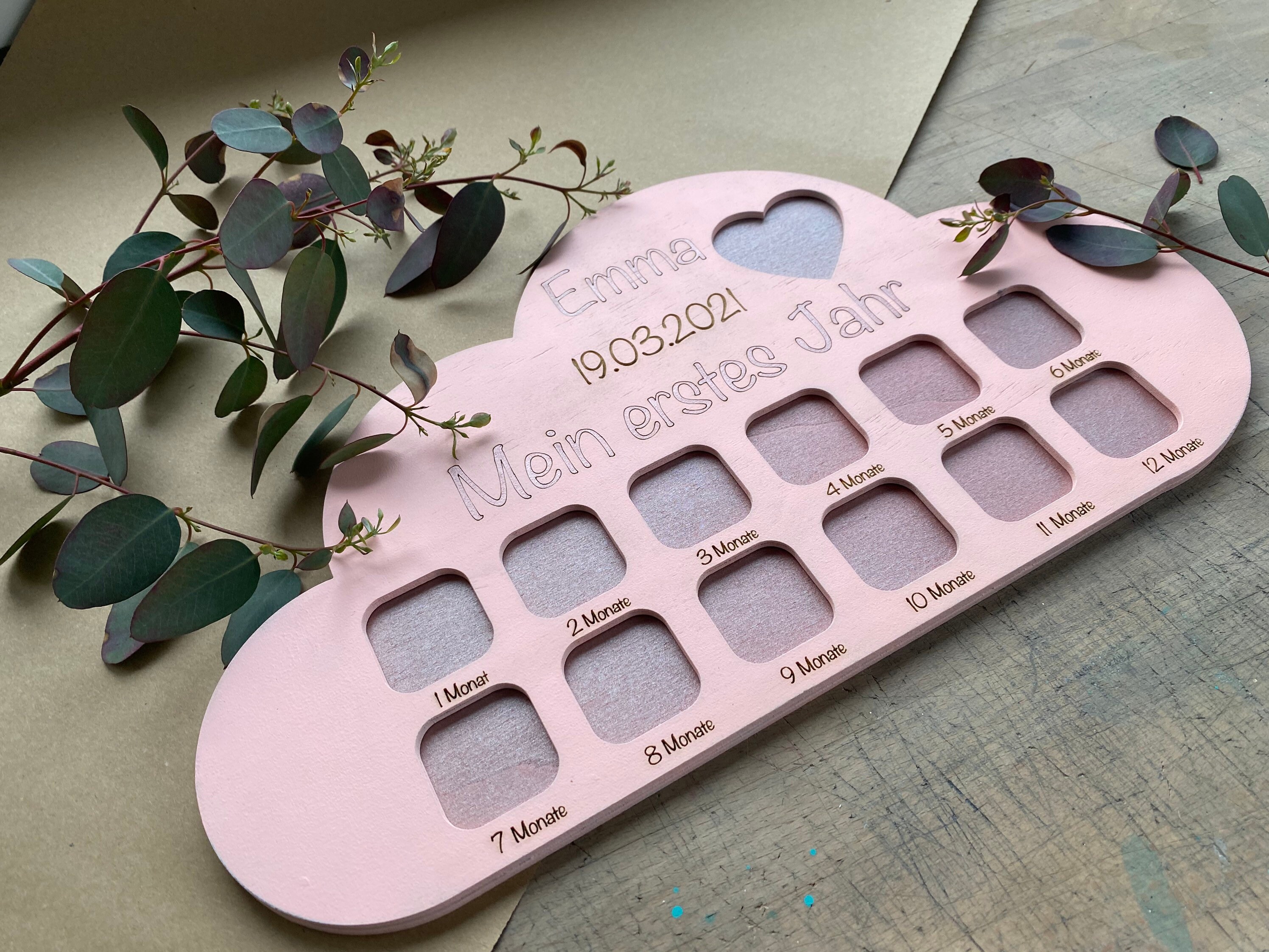 Picture frame with dates of birth My first year Etsy