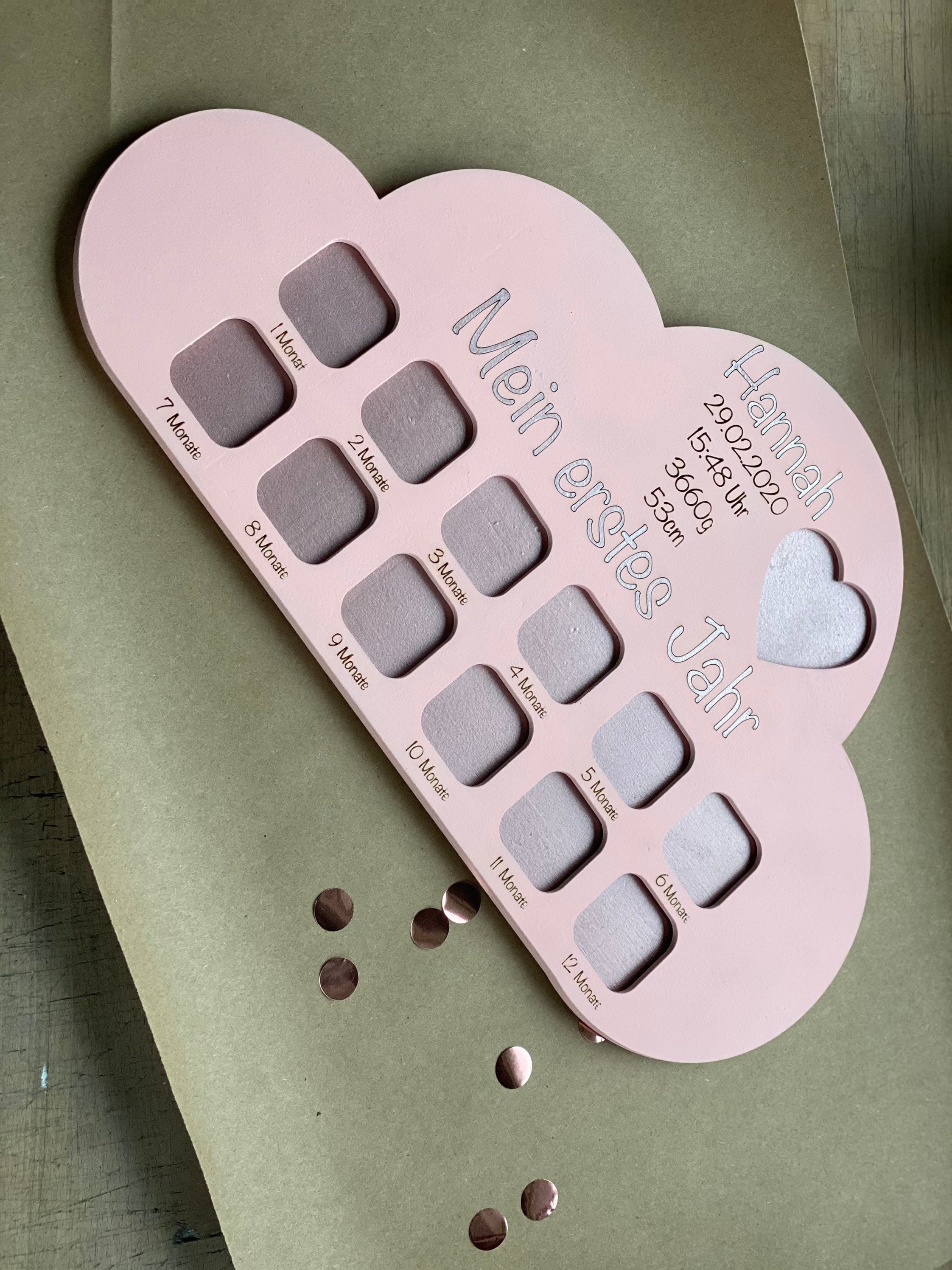 Picture frame with dates of birth My first year Etsy