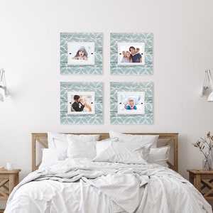 Unique Hand Painted Barnwood Pattern Designer Decor Wall Picture Frame Set