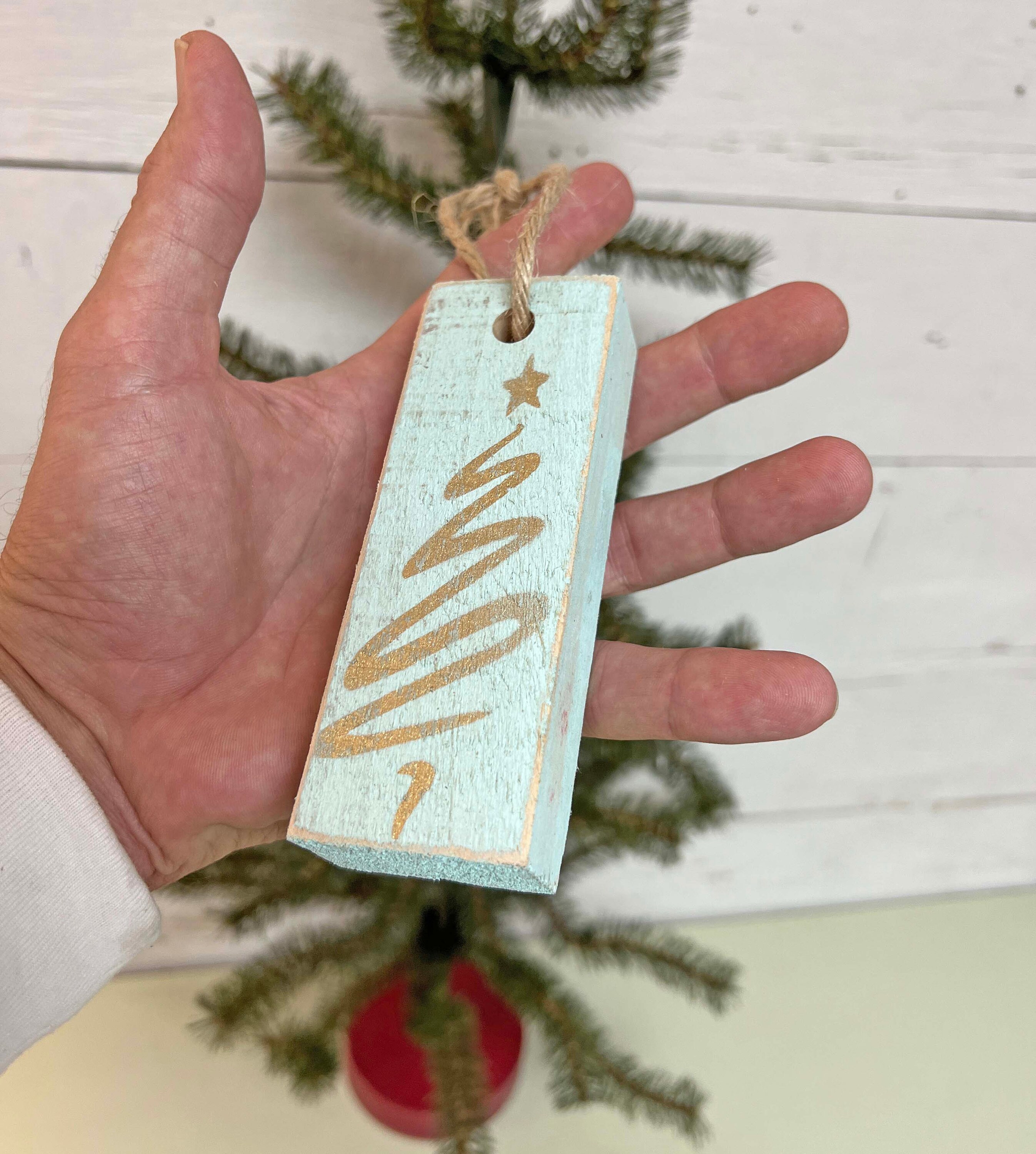 Whimsical Christmas Ornament Tree Decoration Set of 3 White Etsy