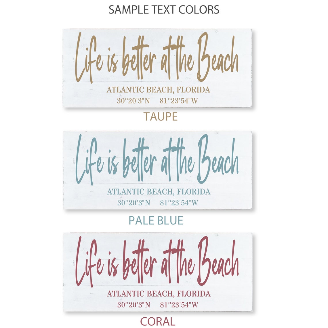 Life is Better at the Beach Personalized Sign Personalized | Etsy