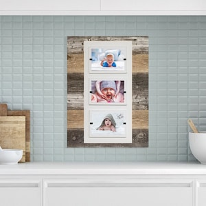 Rustic Home Decor Triple 4x6 or 5x7 Picture Frame | Rustic Reclaimed Wood Picture Frame | coastal nautical | collage frame | beach frame