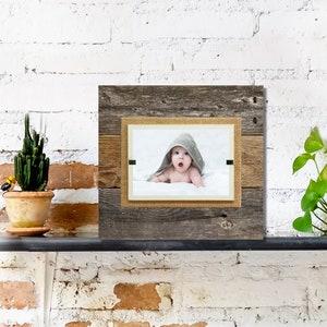 Rustic Reclaimed Wood Picture Frame 8x10, 4x6, 5x7 picture rustic home decor 5 year anniversary farmhouse home decor image 9