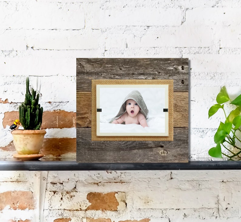 Rustic Reclaimed Wood Picture Frame 8x10, 4x6, 5x7 picture rustic home decor 5 year anniversary farmhouse home decor image 9