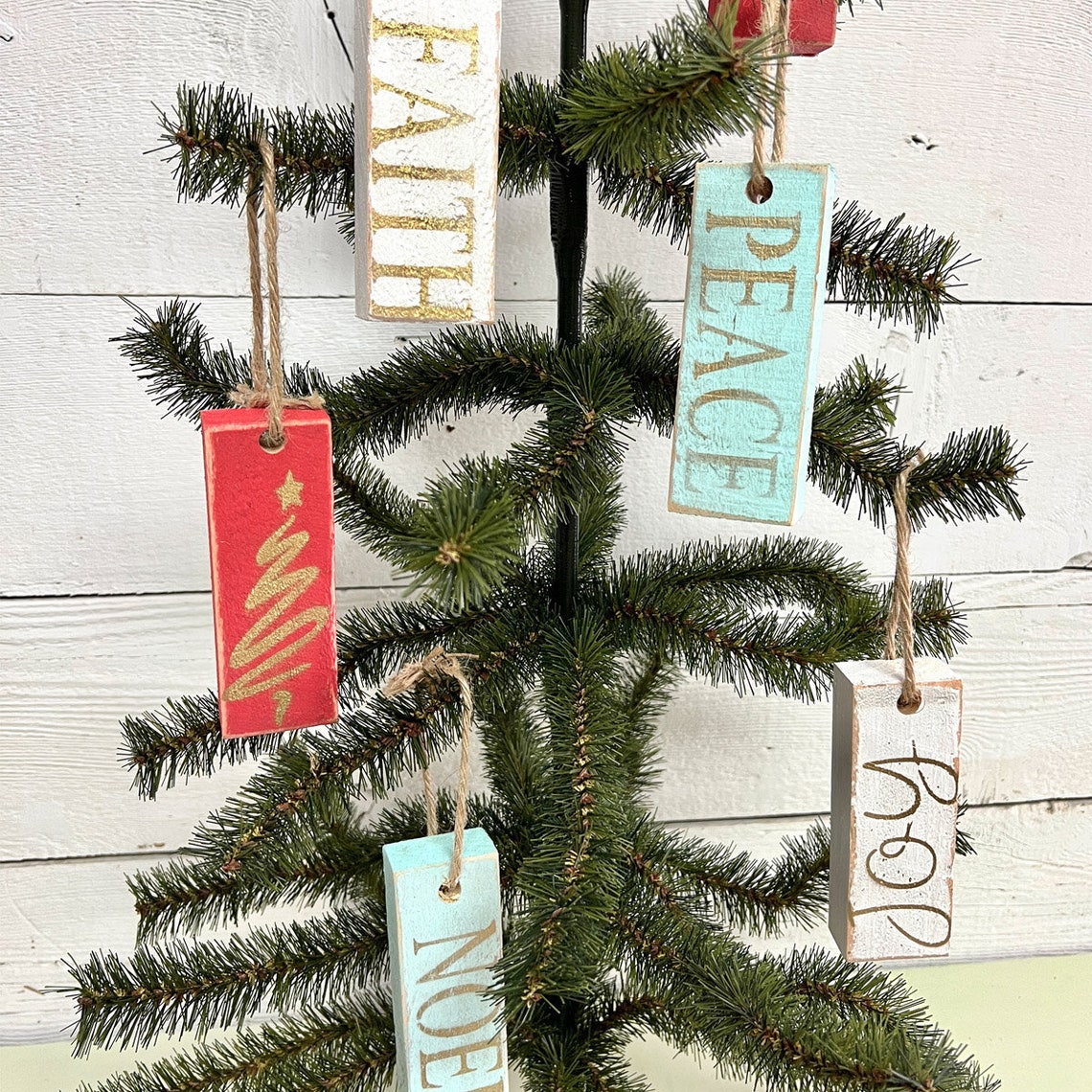 Whimsical Christmas Ornament Tree Decoration Set of 3 White Etsy