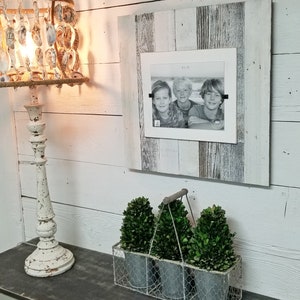 Beachy White Washed & Sea Mist Reclaimed Rustic Barnwood Beach Picture Frames Wall Collage Portrait Picture Frames Gallery Wall Frames image 5