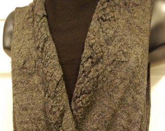 SARAH PACINI New Grey Metalic thread Wool Tie Vest O/S