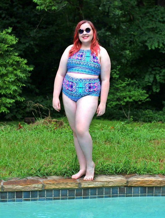 hot pink plus size swimsuits