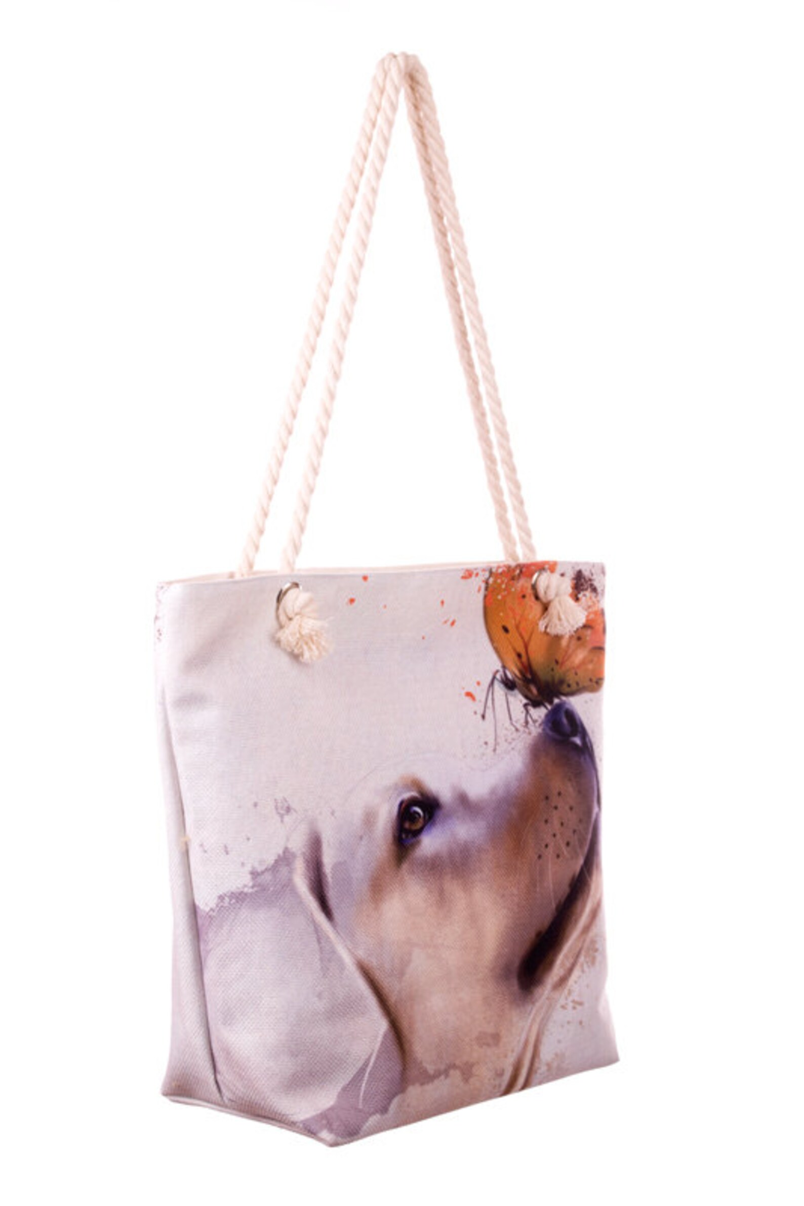 Dog and Butterfly Print Bag Photo Bag Dog Print Bag Fabric Etsy