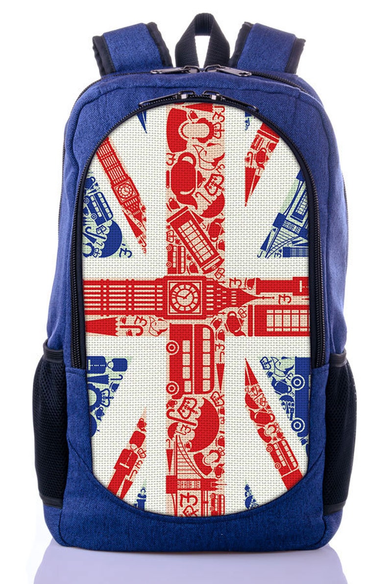 British flag backpack Sturdy backpack Canvas backpack Union Etsy