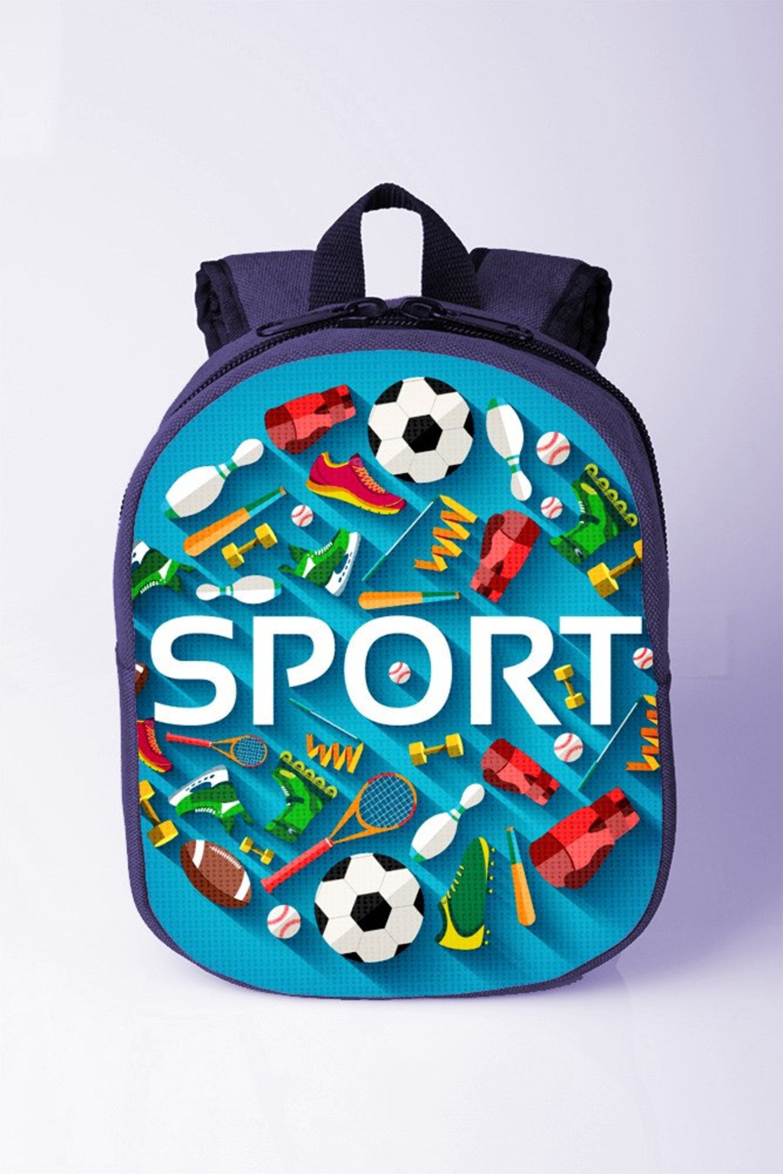 Sports backpack Toddler boy backpack Kid backpack Blue sports Etsy