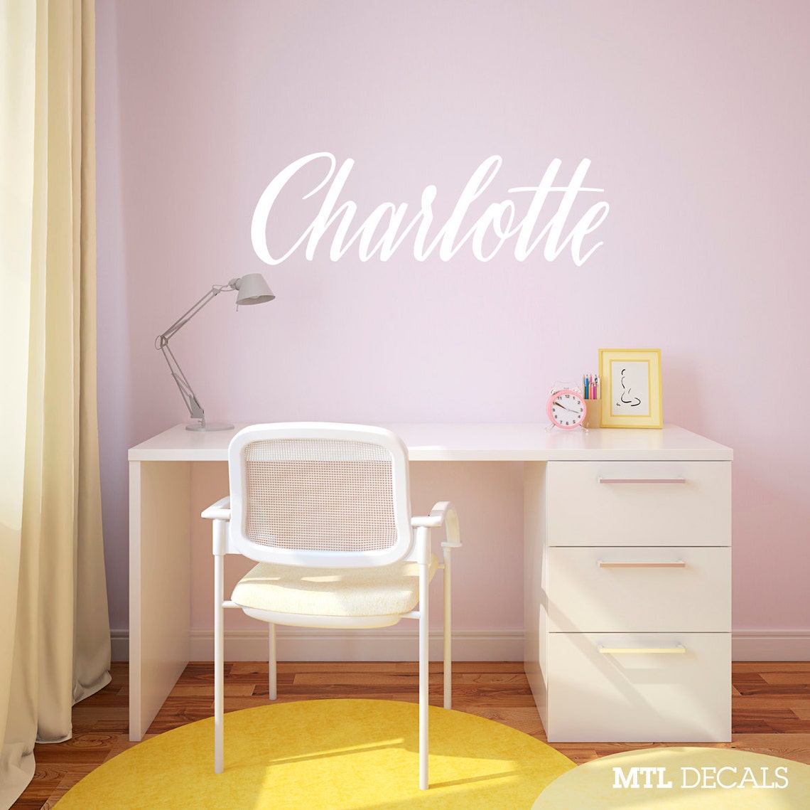 Name Wall Decal / Bedroom Wall Sticker / Personalized Etsy