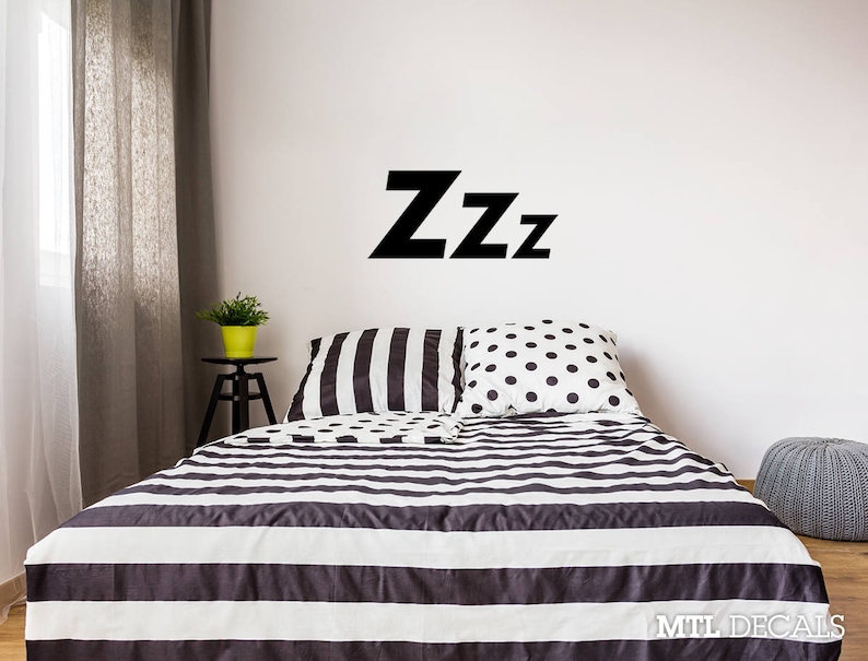 bedroom wall decal zzz sleep wall sticker home decor | etsy