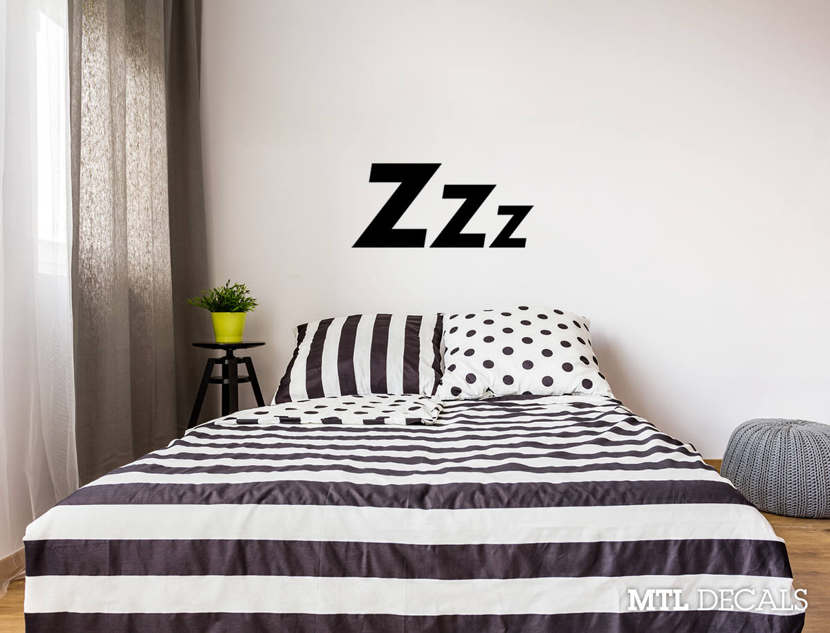 Bedroom Wall Decal Zzz Sleep Wall Sticker Home Decor | Etsy