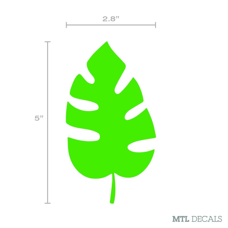 Wall Decal Tropical Leaf Leafs Wall Sticker Nature Home Decor Wall Pattern