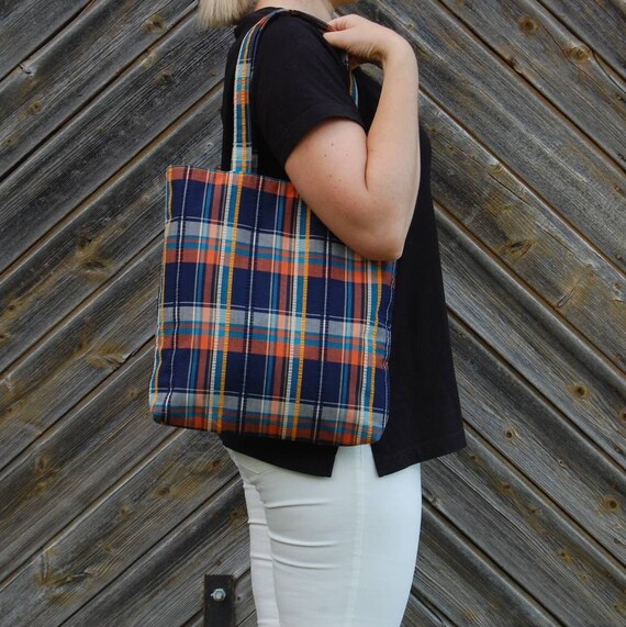 Tote Bag Canvas Vintage Fabric Bag Handmade Bag Tote Bag Etsy