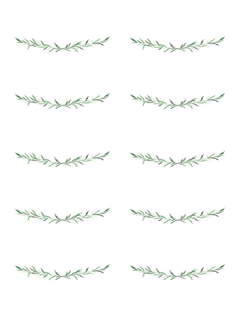 printable wedding tags name tags place cards greenery etsy