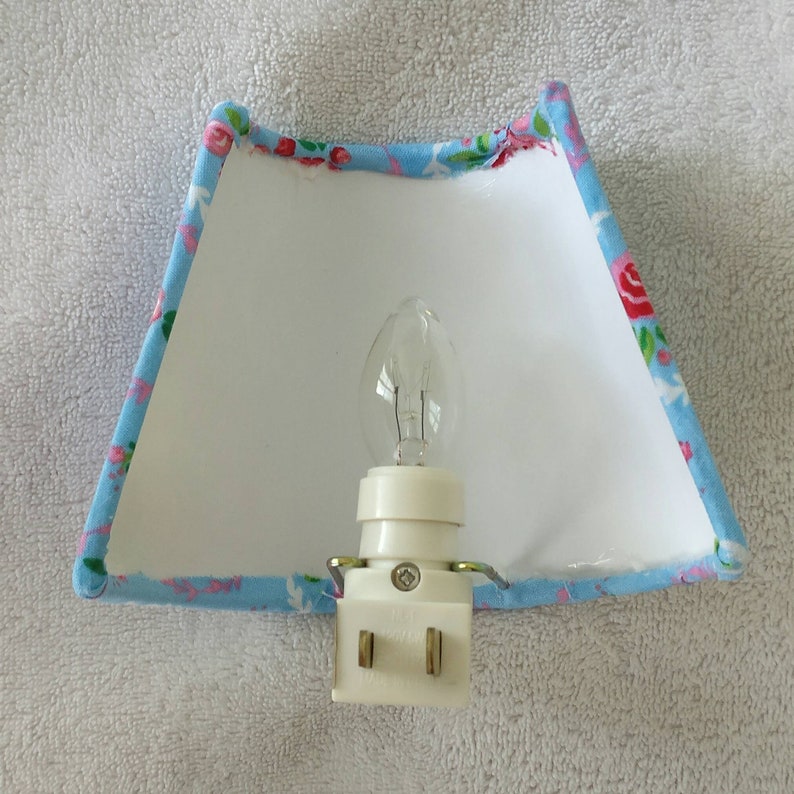 Nursery night light blue and pink night light girl nursery light rose night light nursery light