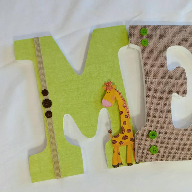 Jungle nursery wooden letters safari nursery decor jungle Etsy