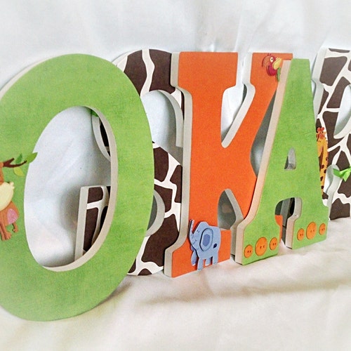 Safari Nursery Decor Prints Giraffe Elephant Lion Rhino Monkey Etsy