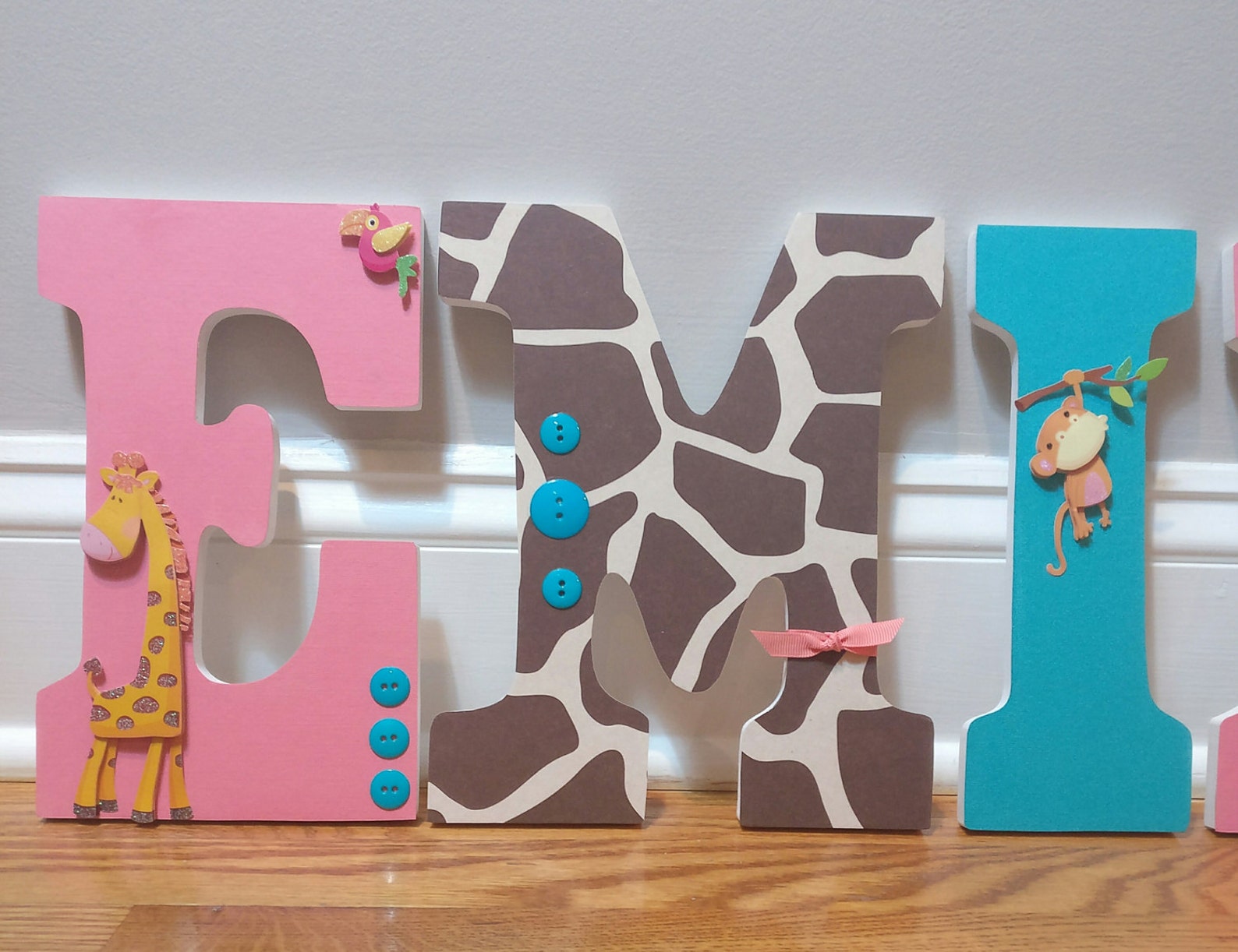 Jungle Nursery Letters Safari Nursery Decor Nursery Letters Etsy