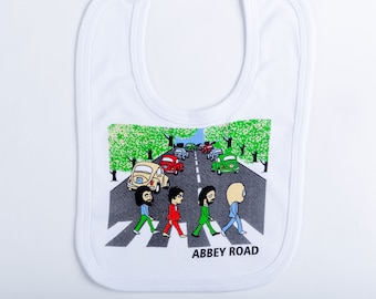 Beatles Baby Abbey Road Zebra Cross Funky Funny Cute Baby Bib Gift