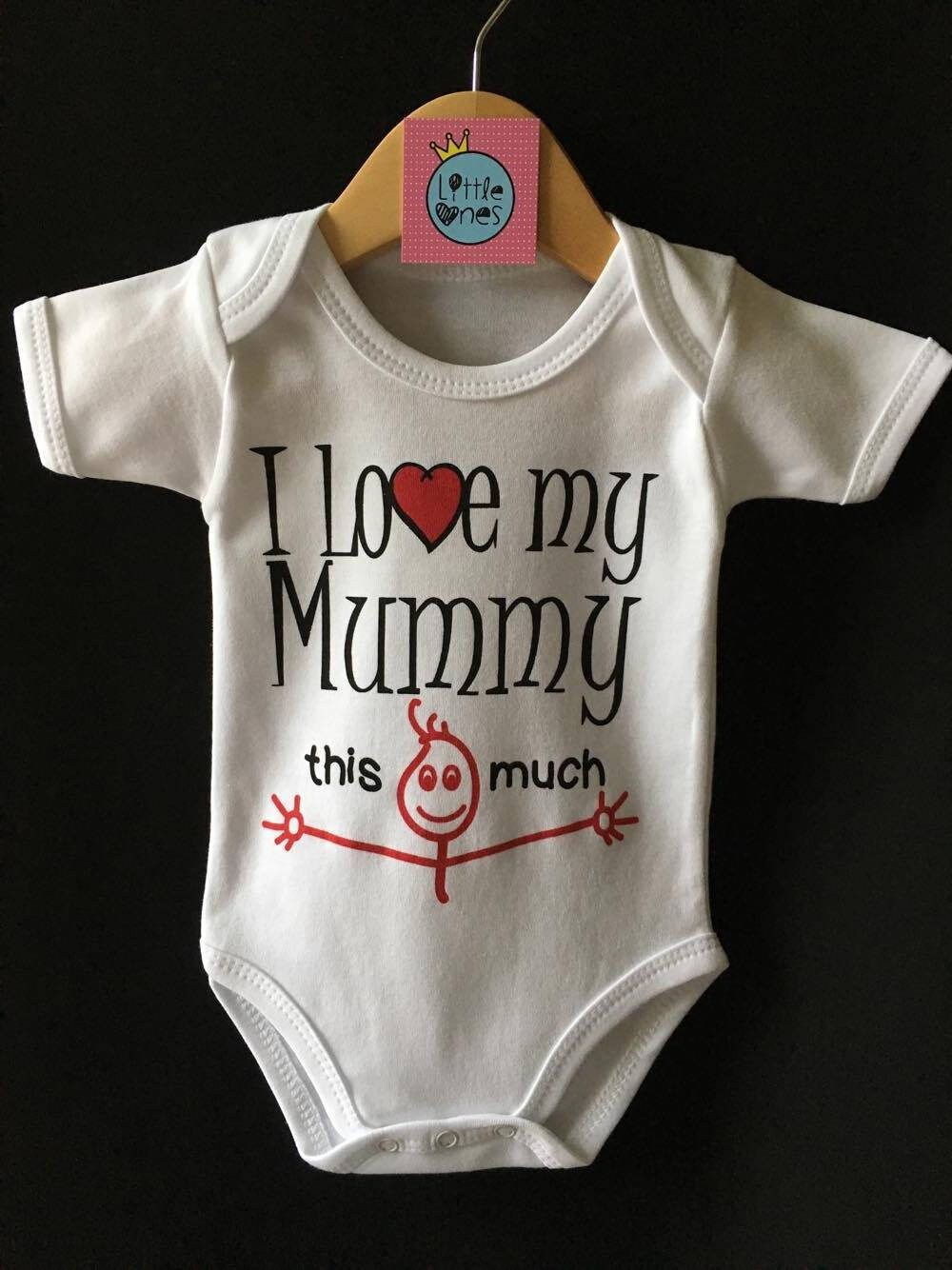I Love My Mummy This Much Baby Onesie / Bodysuit Cute Gift for Etsy