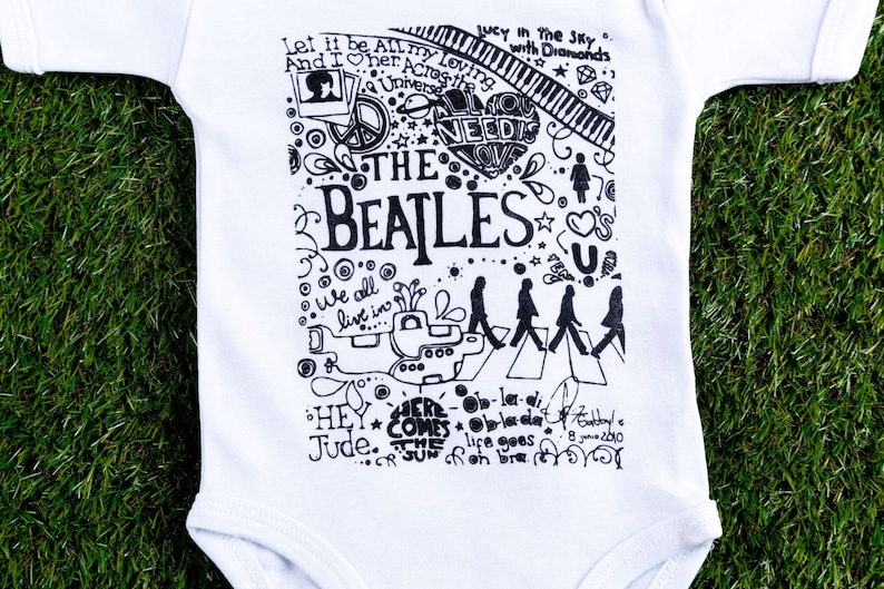Abbey Road All You Need Is Love Bodysuit Cool Funky Beatles Baby Grow Beatles Baby Bodysuit Perfect Gift for Beatles Fans
