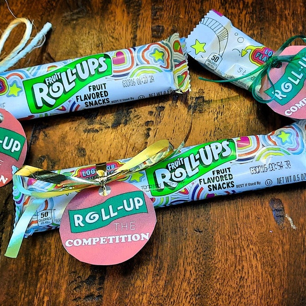 Roll Up the Competition Team Treat Tags