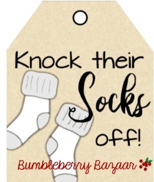 Knock Their Socks off Team Gift Tags - Etsy