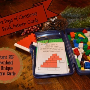 12 Days of Christmas Advent Brick Pattern Activity Kit