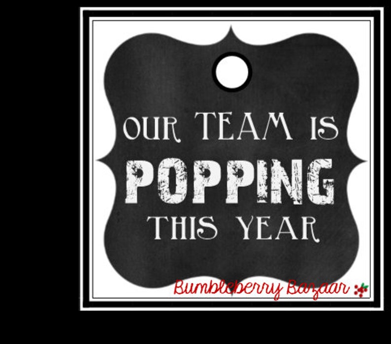 Our Team is Popping Popcorn Team Treat Tags - Etsy